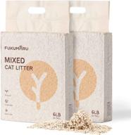 fukumaru tofu cat litter: 12 lb clumping flushable kitty litter with natural tofu & apple wood pellets – unscented, dust free, scoopable | 24/7 odor control, lightweight logo