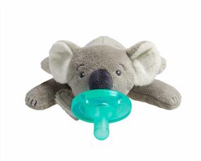 img 4 attached to Philips AVENT Soothie Snuggle Pacifier Holder With Detachable Pacifier, Koala, 0M+, SCF347/06