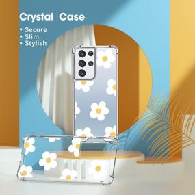 img 1 attached to Cutebe Cute Clear Crystal Case For Samsung Galaxy S21 Ultra 5G 6.8 Inch,Shockproof Series Hard PC+ TPU Bumper Yellow-Resistant Protective Cover