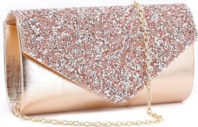 img 3 attached to Гламурная поясная сумочка-клатч с бриллиантами для свадебного вечернего вечеринки - Naimo Bling Shiny