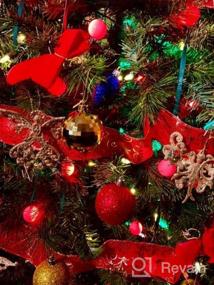 img 5 attached to Добавьте элегантности своей рождественской елке с помощью небьющихся украшений Valery Madelyn из сверкающего золота 24 карата 60 мм