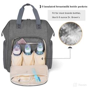 img 1 attached to 🍼 Luxja Breast Pump Bag with Cooler Bag & Laptop Compartments - Gray - Ideal for Working Mothers