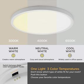 img 3 attached to TALOYA Flush Mount LED Ceiling Light (Milk White Shell), 15.8 Inch-2 Pack , Equivalent To Traditional 240W Bulb Light For Kitchen Bedroom Utility Closet Room,3 In 1(3000K/4000K/6500K)