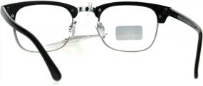 img 1 attached to Half Horn Rim Hipster Multi 3 Focus Progressive Reading Glasses
