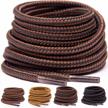 heavy duty round boot laces: durable shoelaces for work & hiking boots [2 pack] logo