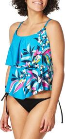 img 2 attached to 👙 Women's 24Th Ocean 2 Tiered Tankini Swimsuit - Clothing for Swimsuits & Cover Ups