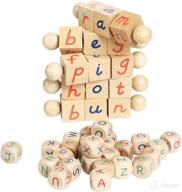 🧩 robud wooden montessori phonetic cubes: educational learning toys for kids & toddlers - 2 3 4 5 6 years old - reading blocks with phonetic letters logo