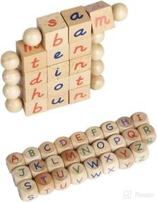 img 3 attached to 🧩 ROBUD Wooden Montessori Phonetic Cubes: Educational Learning Toys for Kids & Toddlers - 2 3 4 5 6 Years Old - Reading Blocks with Phonetic Letters