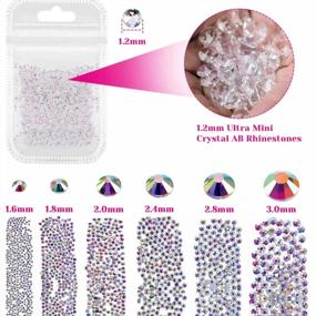 img 2 attached to Cridoz 9780 Pcs Nail Art Rhinestones Gems Crystal Jewels