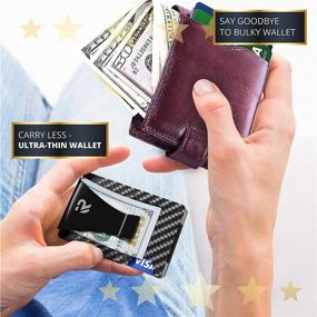 img 2 attached to Carbon Fiber Wallet Minimalist Blocking Men's Accessories best: Wallets, Card Cases & Money Organizers