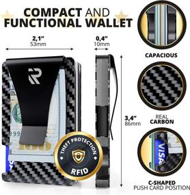 img 3 attached to Carbon Fiber Wallet Minimalist Blocking Men's Accessories best: Wallets, Card Cases & Money Organizers