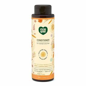 img 4 attached to EcoLove - Natural Conditioner For Dry, Damaged Hair And Color Treated Hair - No SLS Or Parabens - With Natural Carrot And Pumpkin Extract - Vegan And Cruelty-Free, 17.6 Oz