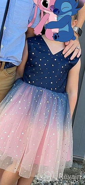 img 1 attached to 👑 Glamulice Princess Wedding Dress: Embroidered Flower Sparkle Tulle Birthday Party Gown for Girls review by Marisela Hernandez