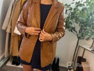 img 1 attached to Stylish And Sustainable: Bellivera Women'S Oversize Vegan Leather Blazer Coat With Button Front review by Doug Hinrichsen