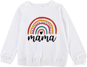 img 3 attached to 👩 Mommy and Me Matching Outfits: Casual Long Sleeve Sweatshirt Pullovers for Coordinated Mama Mini Looks - Perfect Fall Winter Clothes