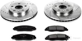 img 1 attached to 🔥 Enhance Performance with Power Stop K4721 Front Z23 Carbon Fiber Brake Pads and Drilled & Slotted Brake Rotors Kit