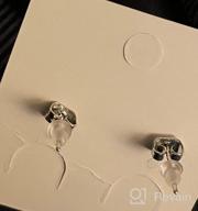 img 1 attached to 💎 Sapphire Stud Earrings for Women and Teens in Round-Cut Sterling Silver review by Diamond Lee
