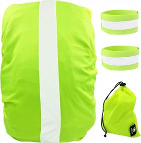 img 4 attached to Stay Safe And Dry With HiVisible Reflective Rainproof Backpack Cover - Perfect For 10-30L Backpacks!