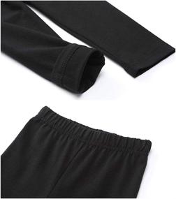 img 1 attached to 👖 FLARY Stretchy Tights Leggings in Black - Girls' Clothing at Leggings Emporium