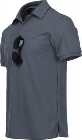 img 2 attached to Men'S Short Sleeve Sports Polo Shirt - Golf Tennis T-Shirt