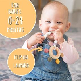 img 2 attached to 🌱 Organic Wooden & Silicone Teething Toys: Effective Chewable Rings for Babies (3+ Months)