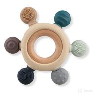 🌱 organic wooden & silicone teething toys: effective chewable rings for babies (3+ months) logo