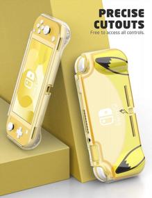 img 2 attached to Protect Your Switch Lite With Mumba'S Thunderbolt Series Clear Cover And TPU Grip In Yellow - Compatible And Effective!