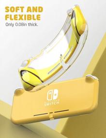 img 1 attached to Protect Your Switch Lite With Mumba'S Thunderbolt Series Clear Cover And TPU Grip In Yellow - Compatible And Effective!