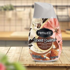 img 1 attached to Renuzit Scent Swirls Air Freshener Gel - Vanilla, Apricot Blossom & Almond - 7 Ounces (Pack of 12)