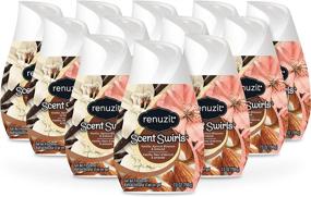 img 4 attached to Renuzit Scent Swirls Air Freshener Gel - Vanilla, Apricot Blossom & Almond - 7 Ounces (Pack of 12)