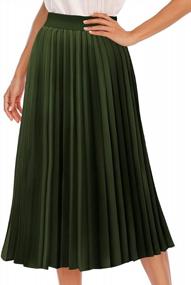 img 4 attached to Winter-Perfect Pleated Midi Skirts For Women: Stay Stylish And Warm With High-Waisted Lined Skirt From DRESSTELLS