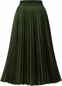 img 3 attached to Winter-Perfect Pleated Midi Skirts For Women: Stay Stylish And Warm With High-Waisted Lined Skirt From DRESSTELLS