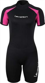 img 3 attached to Premium 3Mm Neoprene Wetsuit By Lemorecn - Shorty Jumpsuit For Adults