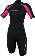 premium 3mm neoprene wetsuit by lemorecn - shorty jumpsuit for adults logo