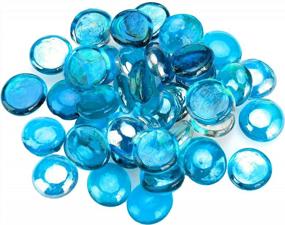 img 3 attached to Enhance Your Fire Experience With Mr. Fireglass 1/2" Reflective Caribbean Blue Fire Glass Beads – Perfect For Fireplaces, Fire Pits, And Landscaping