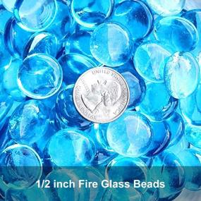 img 2 attached to Enhance Your Fire Experience With Mr. Fireglass 1/2" Reflective Caribbean Blue Fire Glass Beads – Perfect For Fireplaces, Fire Pits, And Landscaping