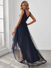 img 3 attached to Ever-Pretty Women'S V-Neck Sleeveless Appliques High Low Evening Party Dress 0793 - SEO Optimized