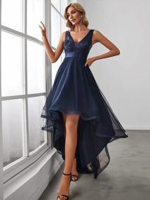 img 2 attached to Ever-Pretty Women'S V-Neck Sleeveless Appliques High Low Evening Party Dress 0793 - SEO Optimized