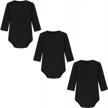 newborn-24 months baby bodysuit set of 3 with long sleeves - ideal for infants logo