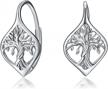 sterling silver dangle earrings for women - winnicaca leverback drop earrings logo