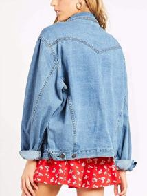 img 1 attached to Woman'S Fashion Statement: Get The Classic Look With Oversized Vintage Washed Jean Jacket