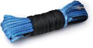 🔵 blue synthetic winch rope cable replacement for atv, suv, and car recovery - 50'x1/4", lightweight and durable, 6400lbs capacity logo