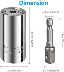 img 2 attached to 🔧 1/4 to 3/4 inch Universal Socket Grip Adapter (7-19mm) for Ratchet Wrench Power Drill - Professional Tools Gifts for Men, Him, Husband, Dad, Father - Ideal for DIY Handymen