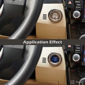 img 2 attached to Gopewon Car Start Stop Button Cover Spin Ignition Protective Cover Push Start Button Cover Anti-Scratch Car Engine Decoration Ring Car Interior Accessory Widely Compatibility With A Heightening Washer