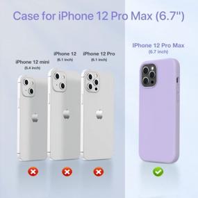 img 3 attached to Soft Anti-Scratch Liquid Silicone Case For IPhone 12 Pro Max 6.7 Inch - Drop Protection & Shockproof (Light Purple)