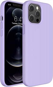 img 4 attached to Soft Anti-Scratch Liquid Silicone Case For IPhone 12 Pro Max 6.7 Inch - Drop Protection & Shockproof (Light Purple)