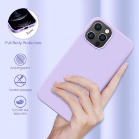 img 1 attached to Soft Anti-Scratch Liquid Silicone Case For IPhone 12 Pro Max 6.7 Inch - Drop Protection & Shockproof (Light Purple)