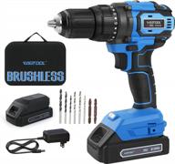 wisetool cordless drill set,20v max brushless drill driver kit with charger,electric power cordless drill kit with 1/2'' keyless chuck,620 in-lbs torque,2 variable speed,built-in led logo