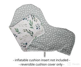 img 1 attached to 🪑 Cushion Cover for IKEA ANTILOP Highchair - Removable & Reversible, High Chair Cushion Cover with No Inflatable Cushion Insert, by Little Bloom Co. (Sage-Dot/Greenery)