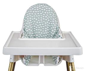 img 2 attached to 🪑 Cushion Cover for IKEA ANTILOP Highchair - Removable & Reversible, High Chair Cushion Cover with No Inflatable Cushion Insert, by Little Bloom Co. (Sage-Dot/Greenery)